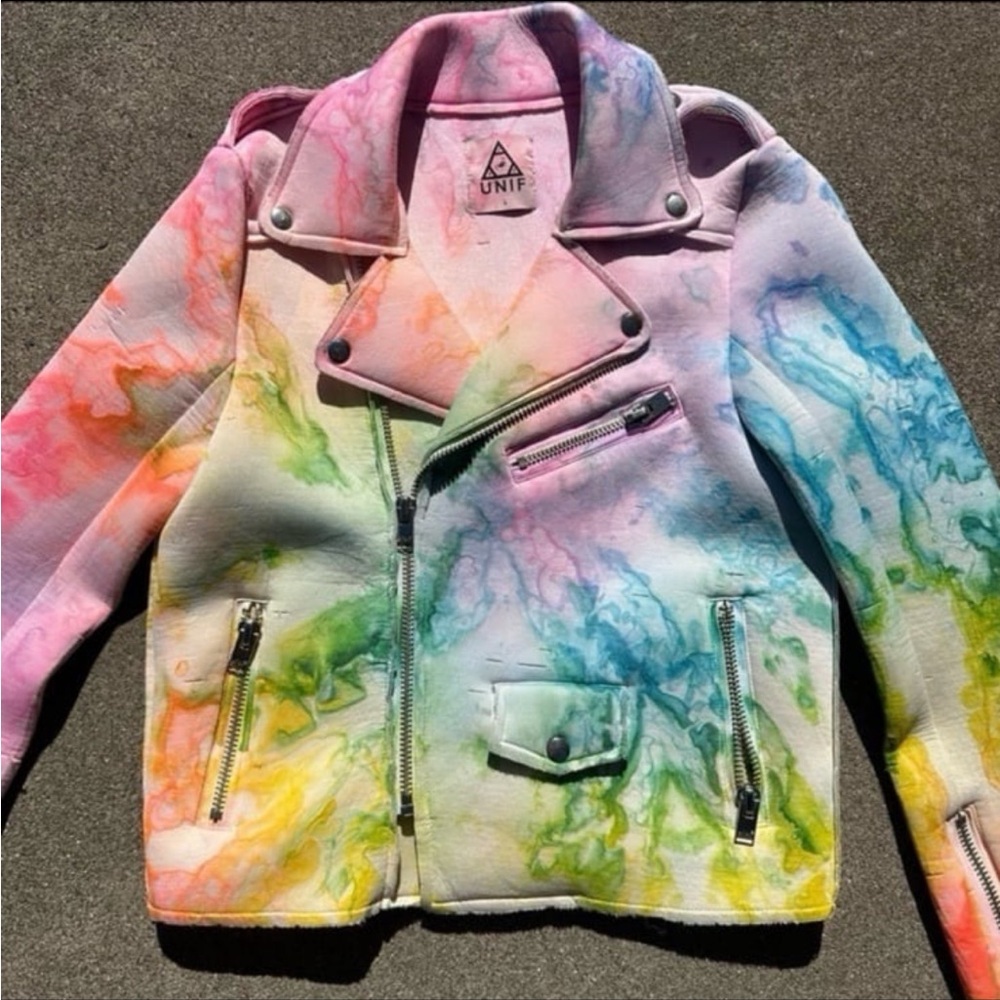 Rainbow Moto Jacket UNIF IDYE Women’s Size Large